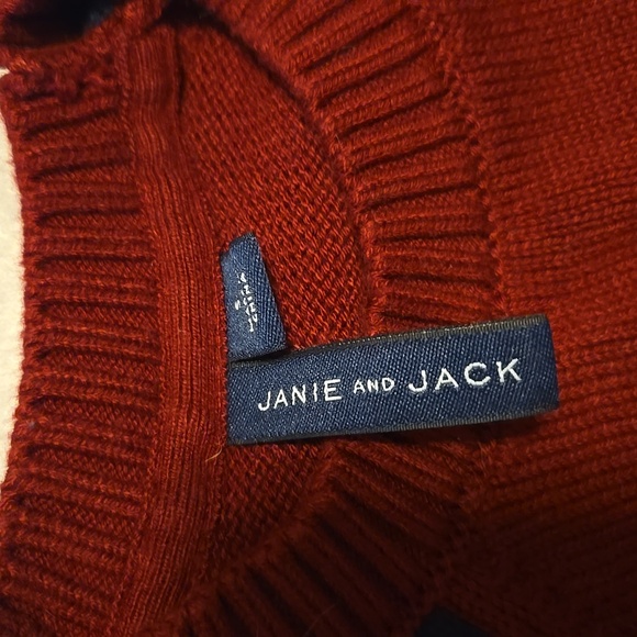 Janie and Jack Moose Sweater size 5 - Picture 2 of 4